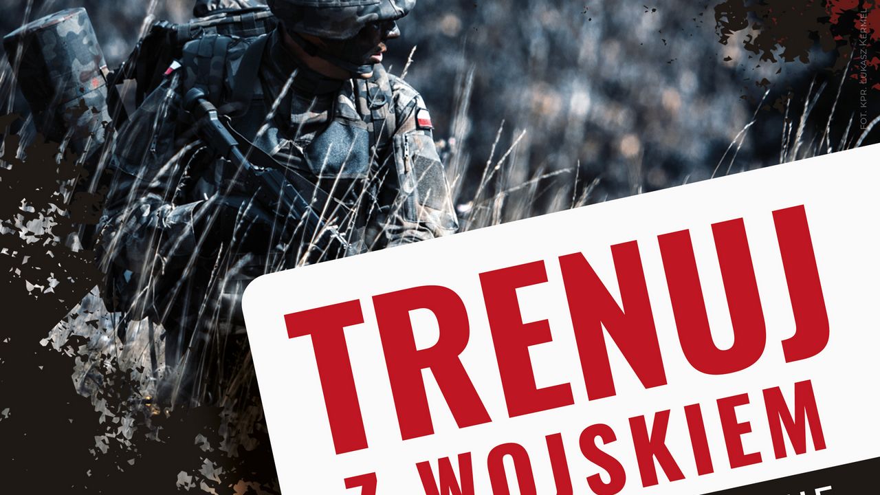 Grafika akcji "Trenuj z wojskiem".